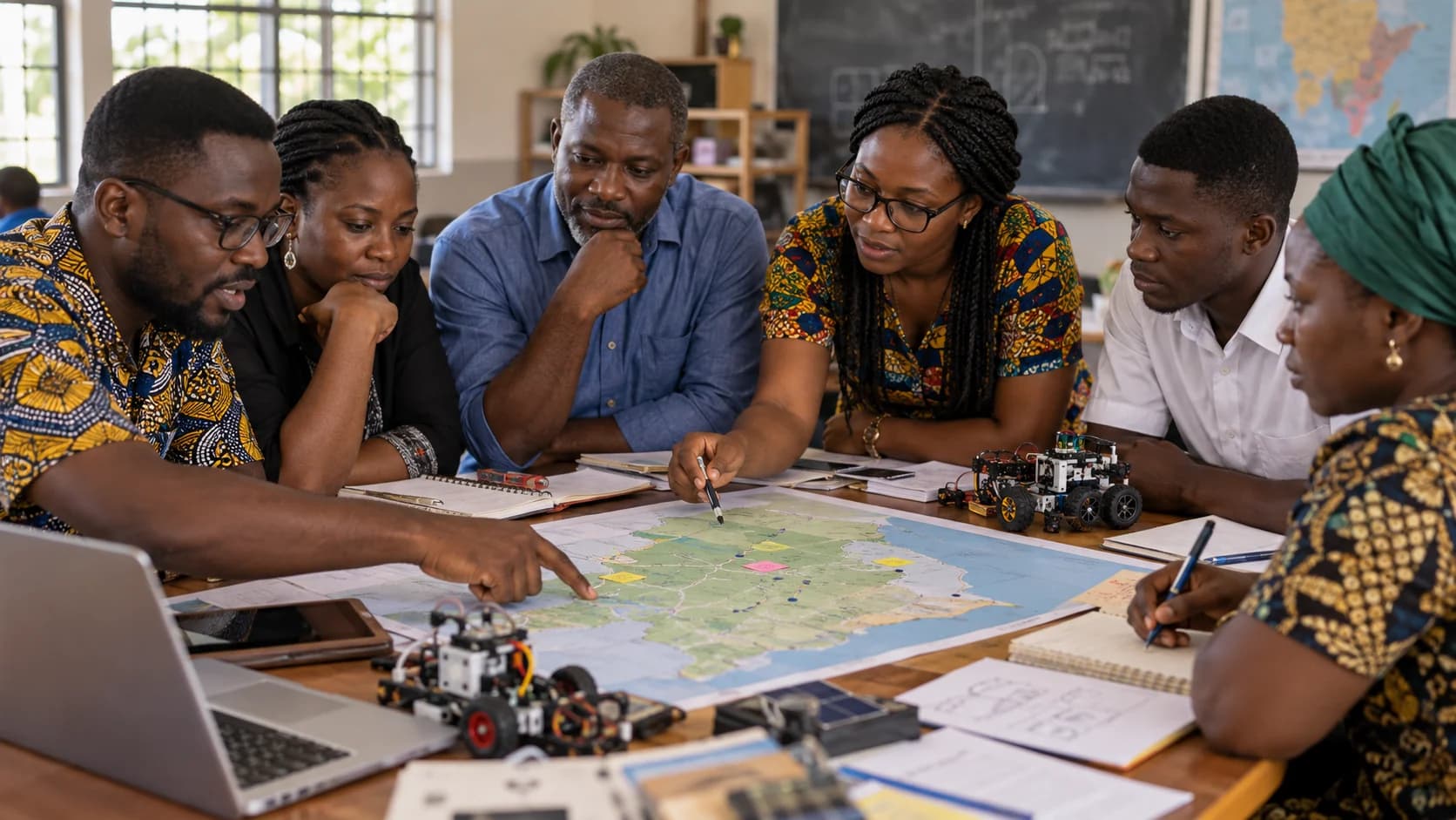 African NGO and education leaders co-designing a regional STEM programme