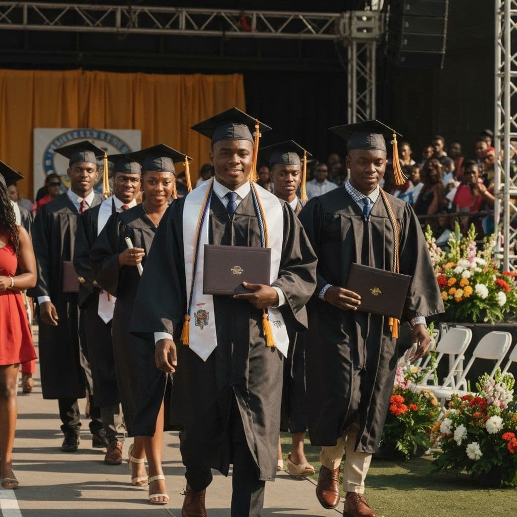 African students celebrating progress and achievement after a robotics competition
